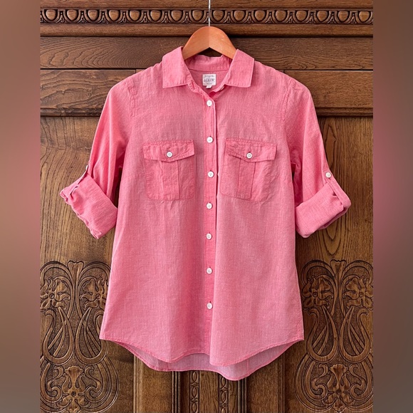 J. Crew ‘Perfect Shirt’ button-down long sleeved collared shirt - Picture 3 of 5